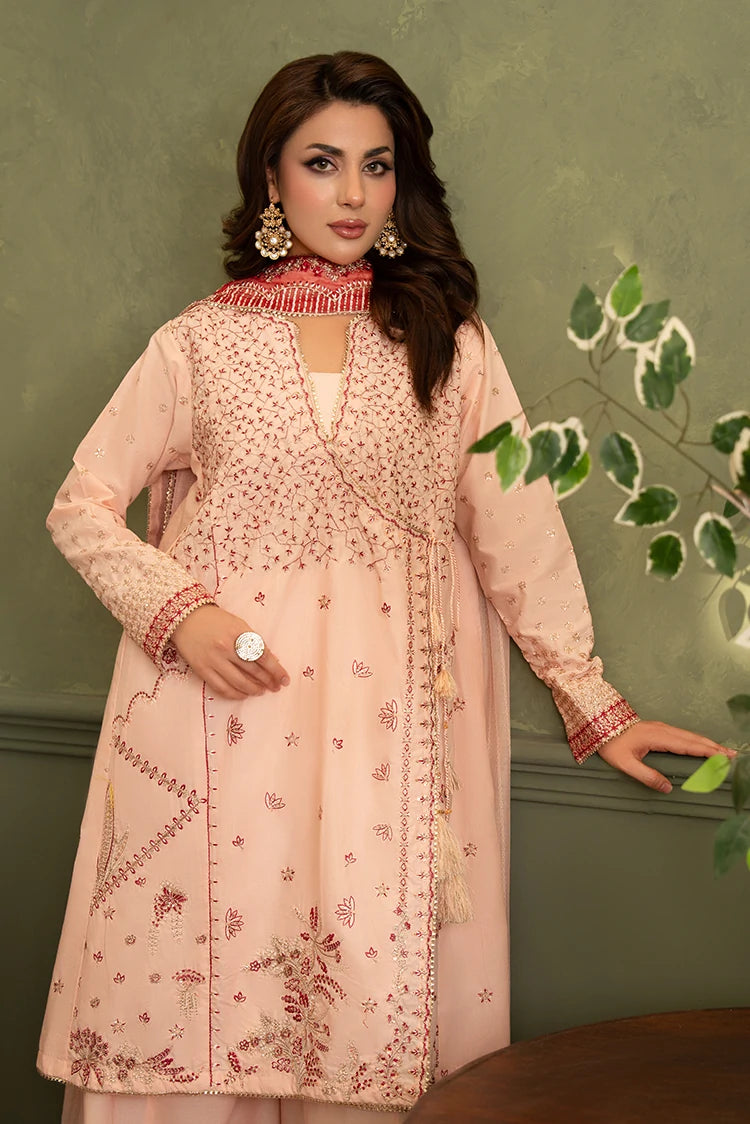 3-PC Stitched Embroidered Suit