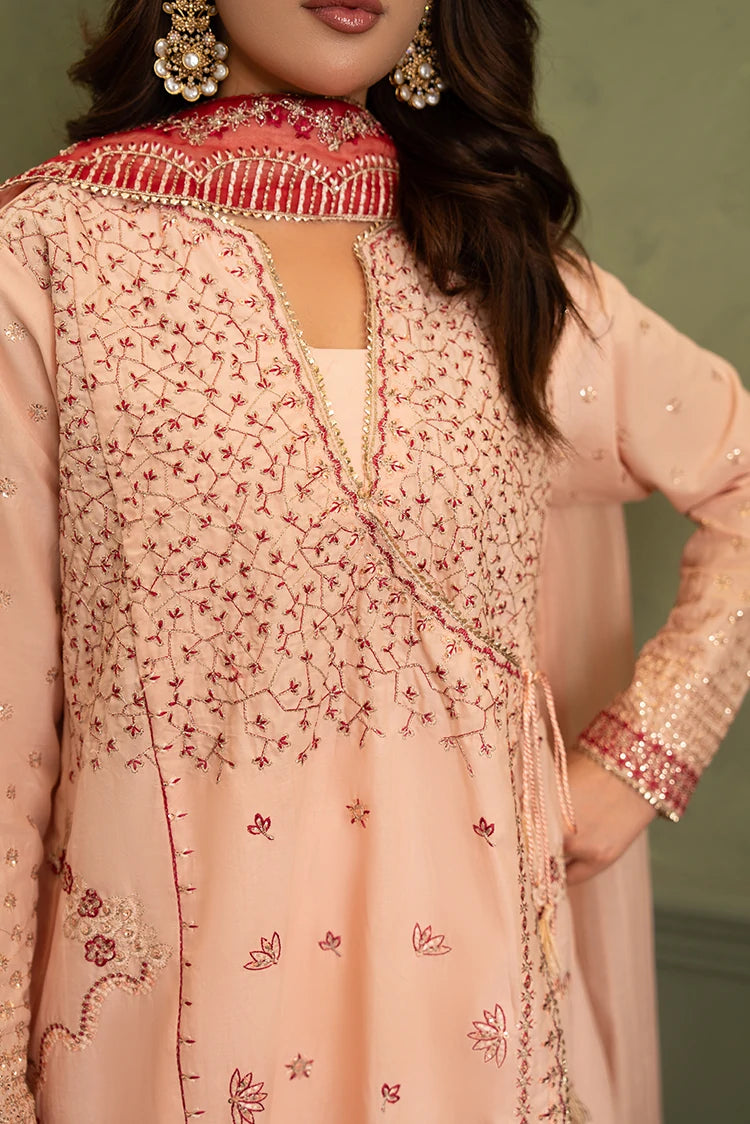 3-PC Stitched Embroidered Suit