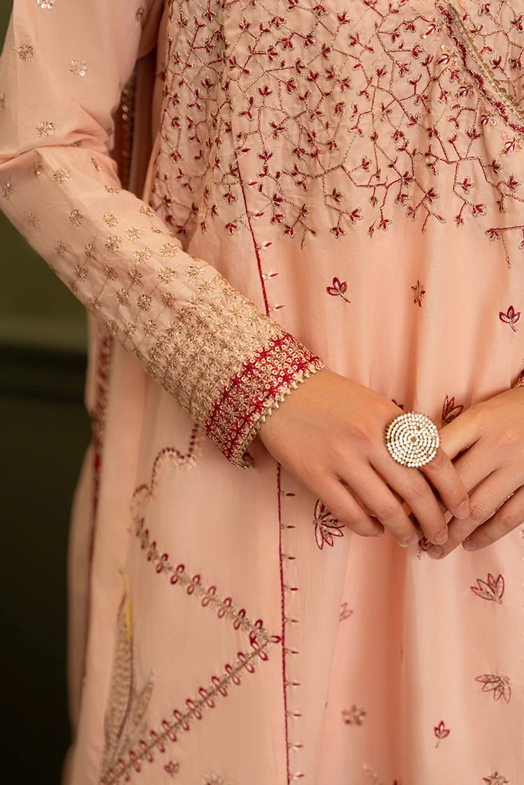 3-PC Stitched Embroidered Suit