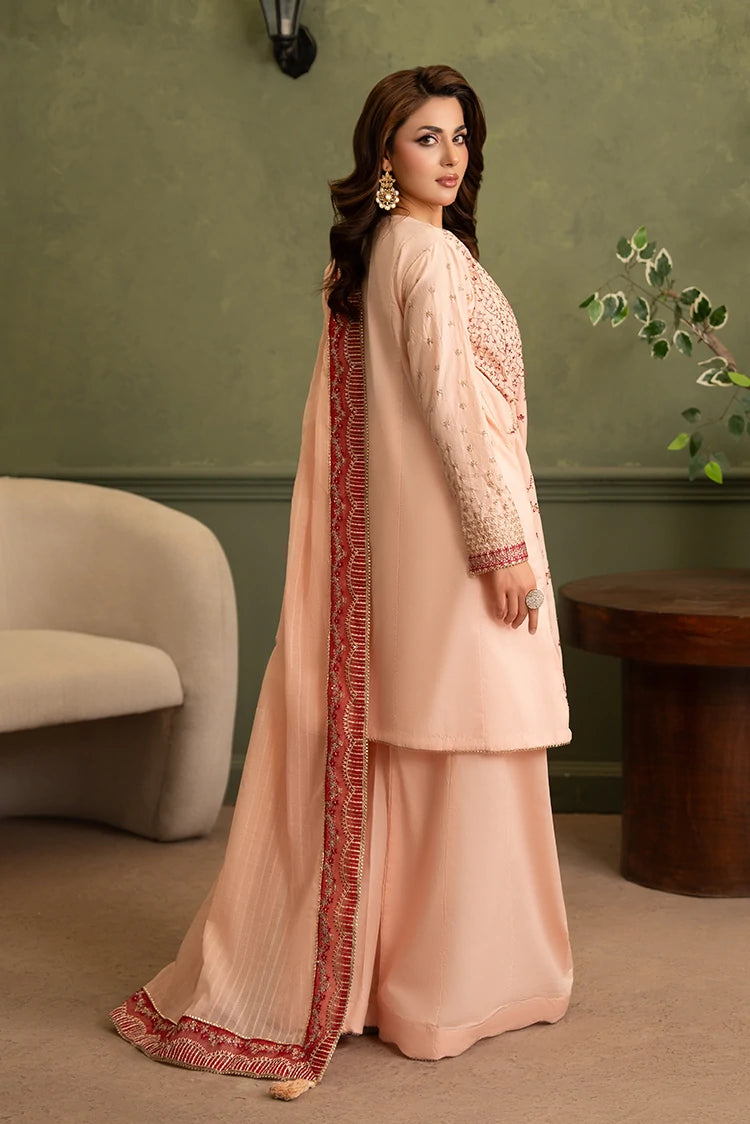 3-PC Stitched Embroidered Suit