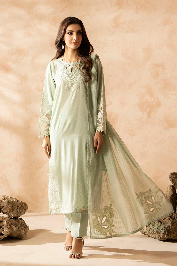 3-PC Stitched Embroidered Suit