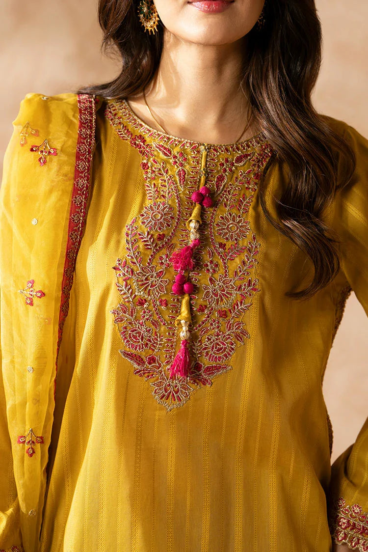 3-PC Stitched Embroidered Suit