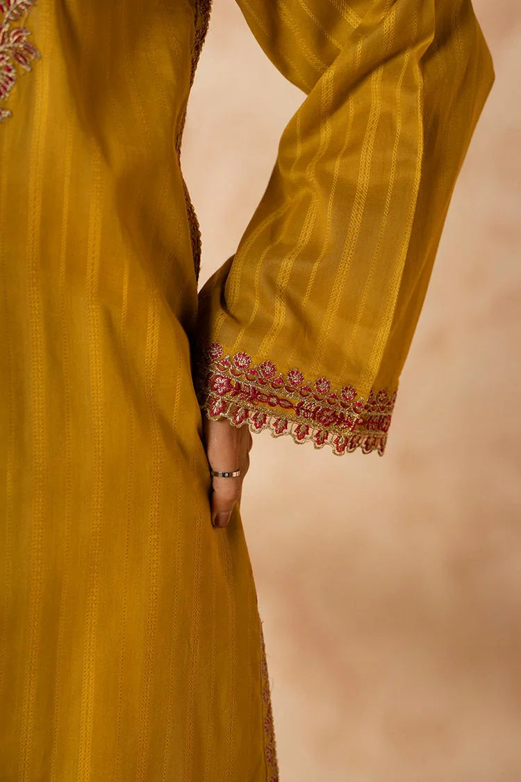 3-PC Stitched Embroidered Suit