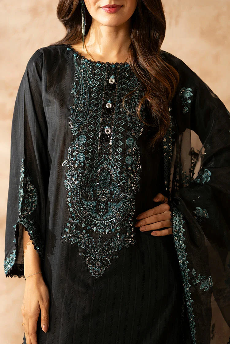 3-PC Stitched Embroidered Suit