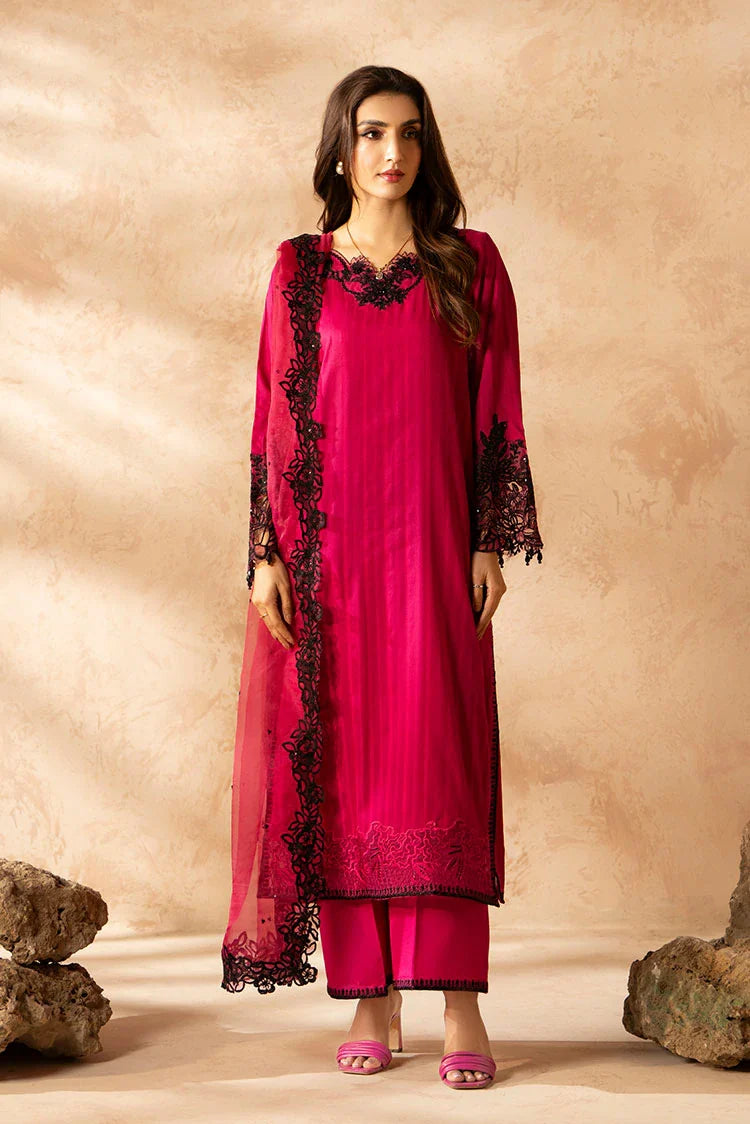 3-PC Stitched Embroidered Suit