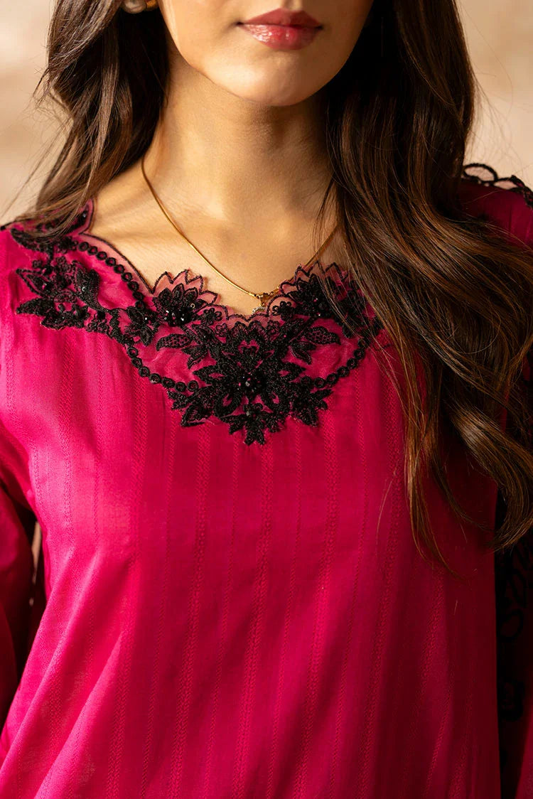 3-PC Stitched Embroidered Suit