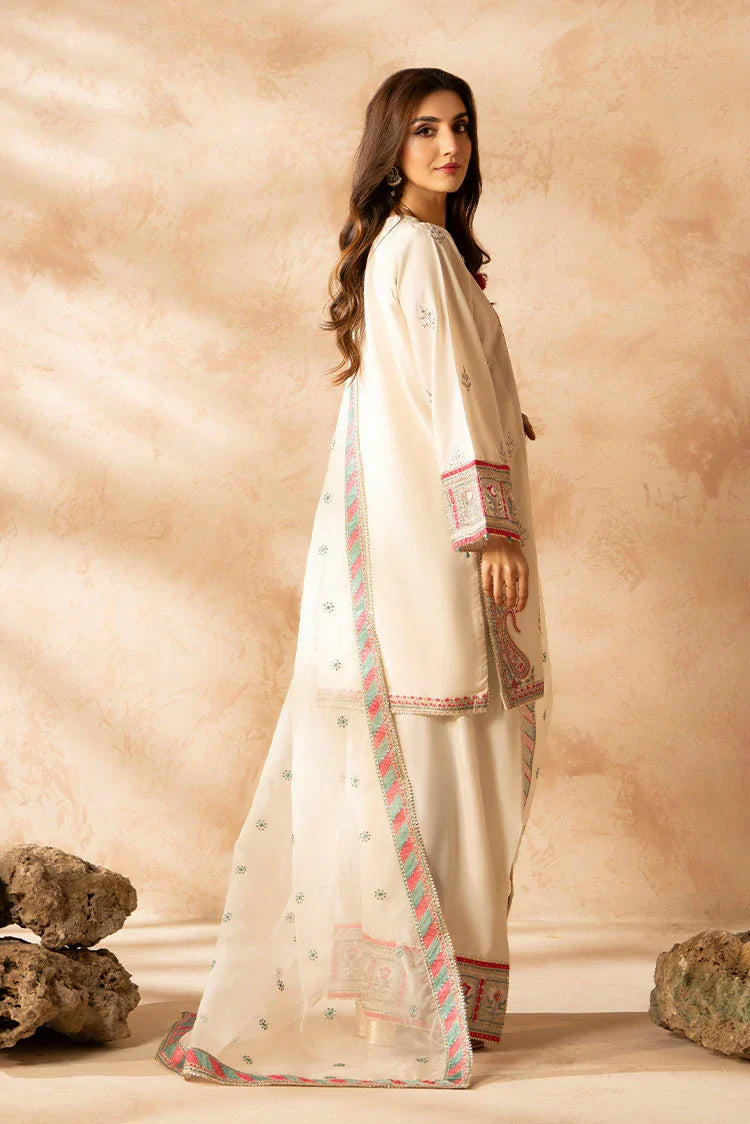 3-PC Stitched Embroidered Suit