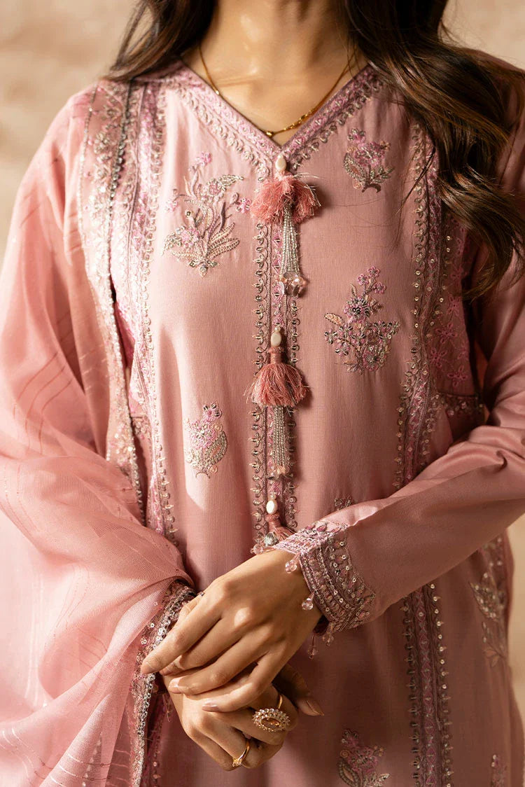 3-PC Stitched Embroidered Suit