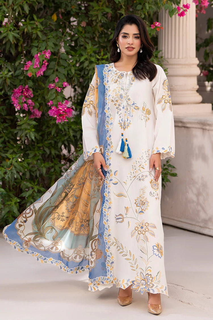 3-PC Stitched Embroidered Suit