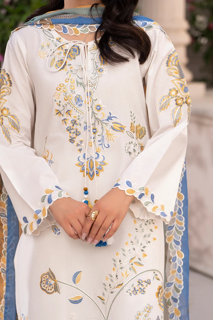 3-PC Stitched Embroidered Suit