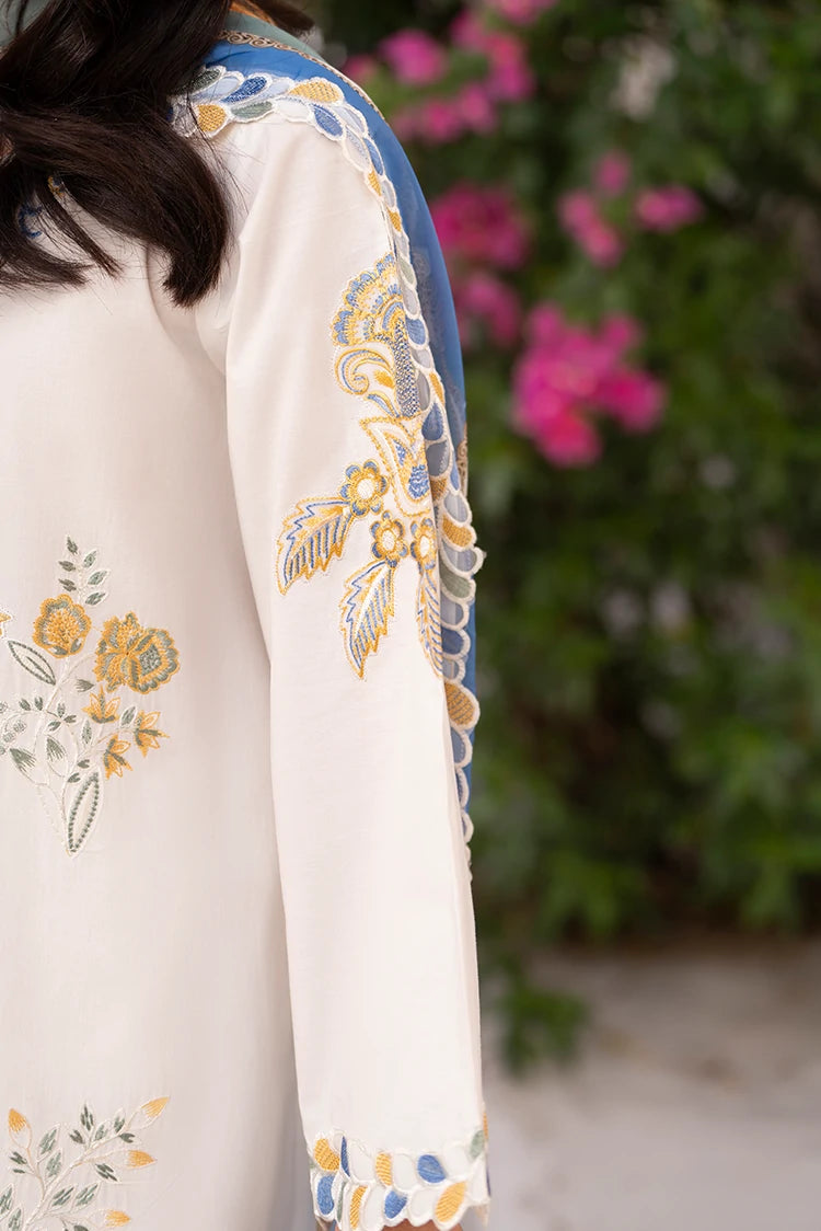 3-PC Stitched Embroidered Suit