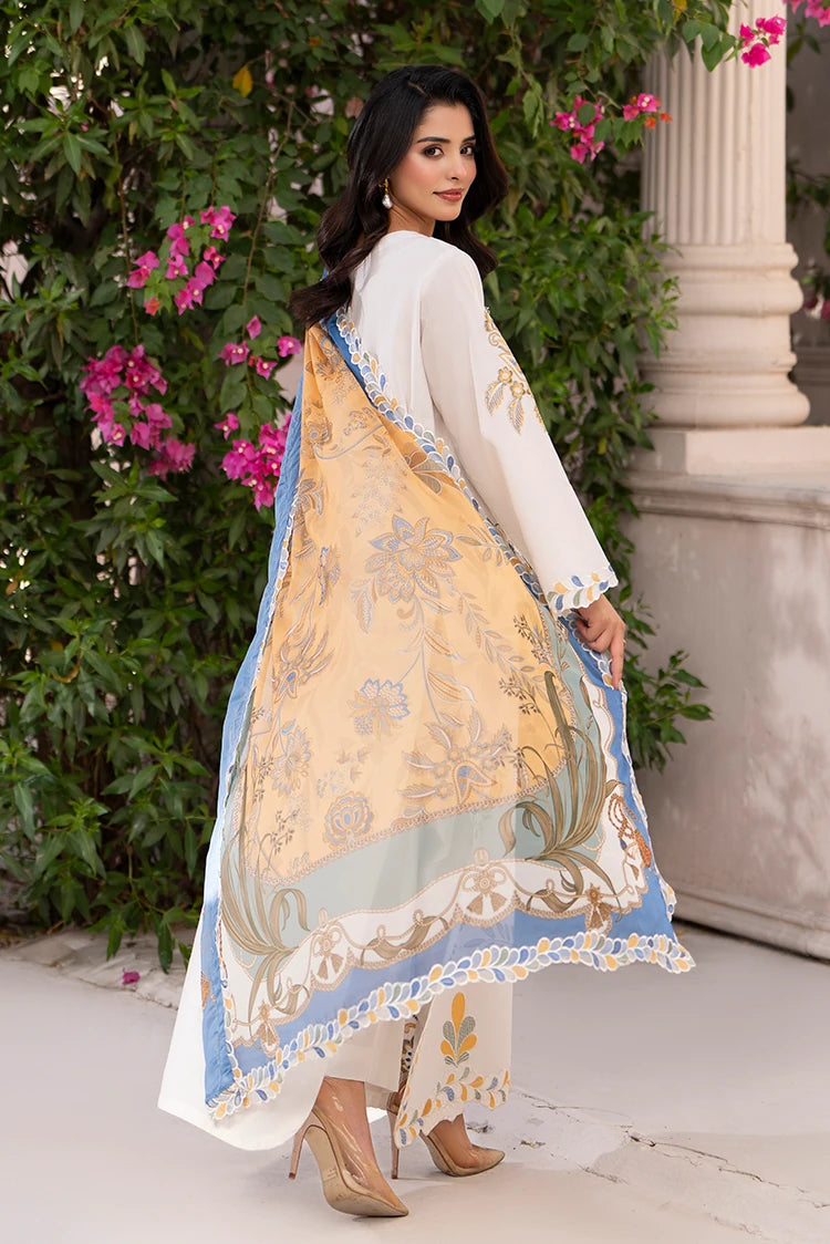 3-PC Stitched Embroidered Suit