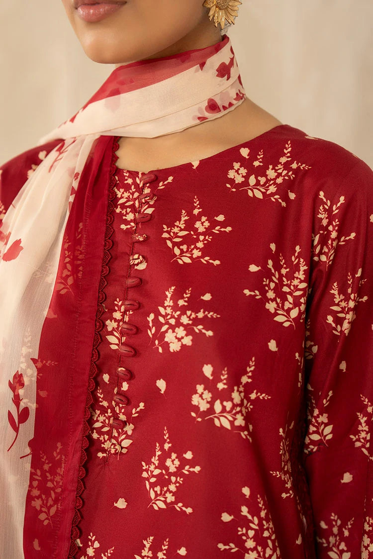 3-PC Stitched Embroidered Suit