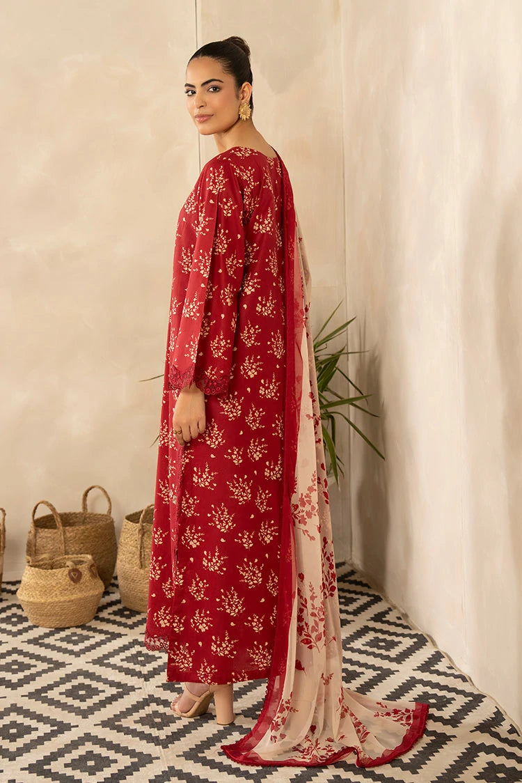 3-PC Stitched Embroidered Suit