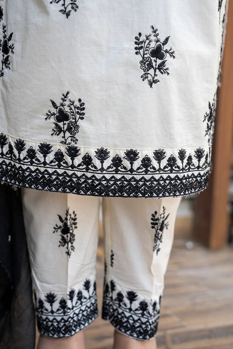 3-PC Stitched Embroidered Suit