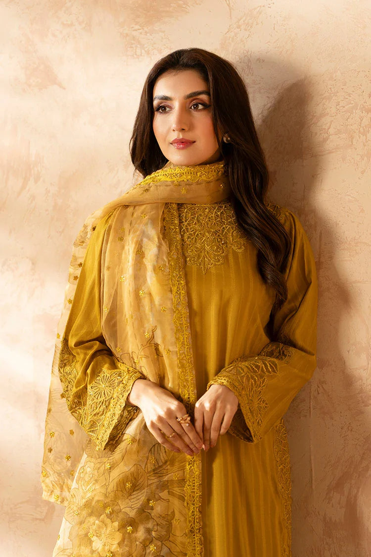 3-PC Stitched Embroidered Suit