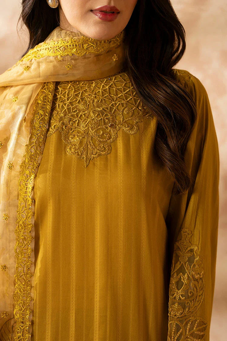 3-PC Stitched Embroidered Suit