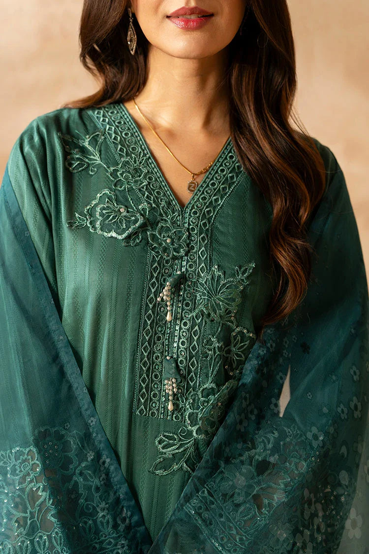 3-PC Stitched Embroidered Suit