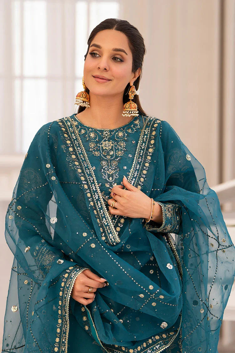 3-PC Stitched Embroidered Suit