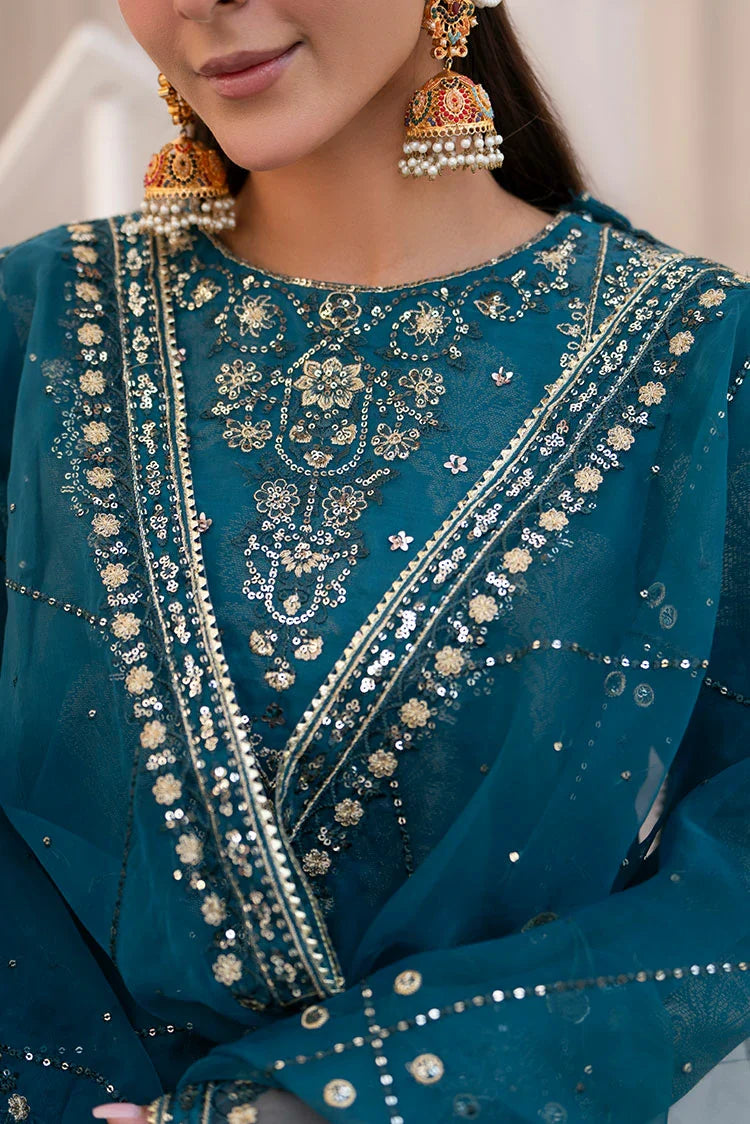 3-PC Stitched Embroidered Suit