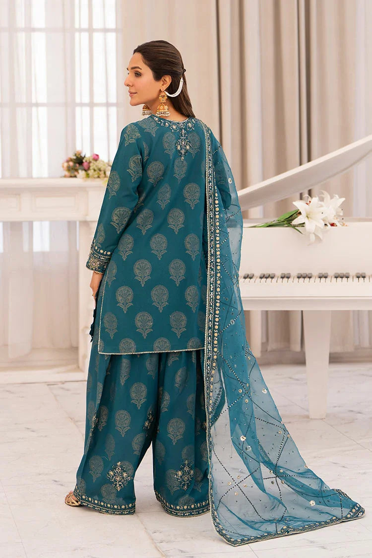 3-PC Stitched Embroidered Suit