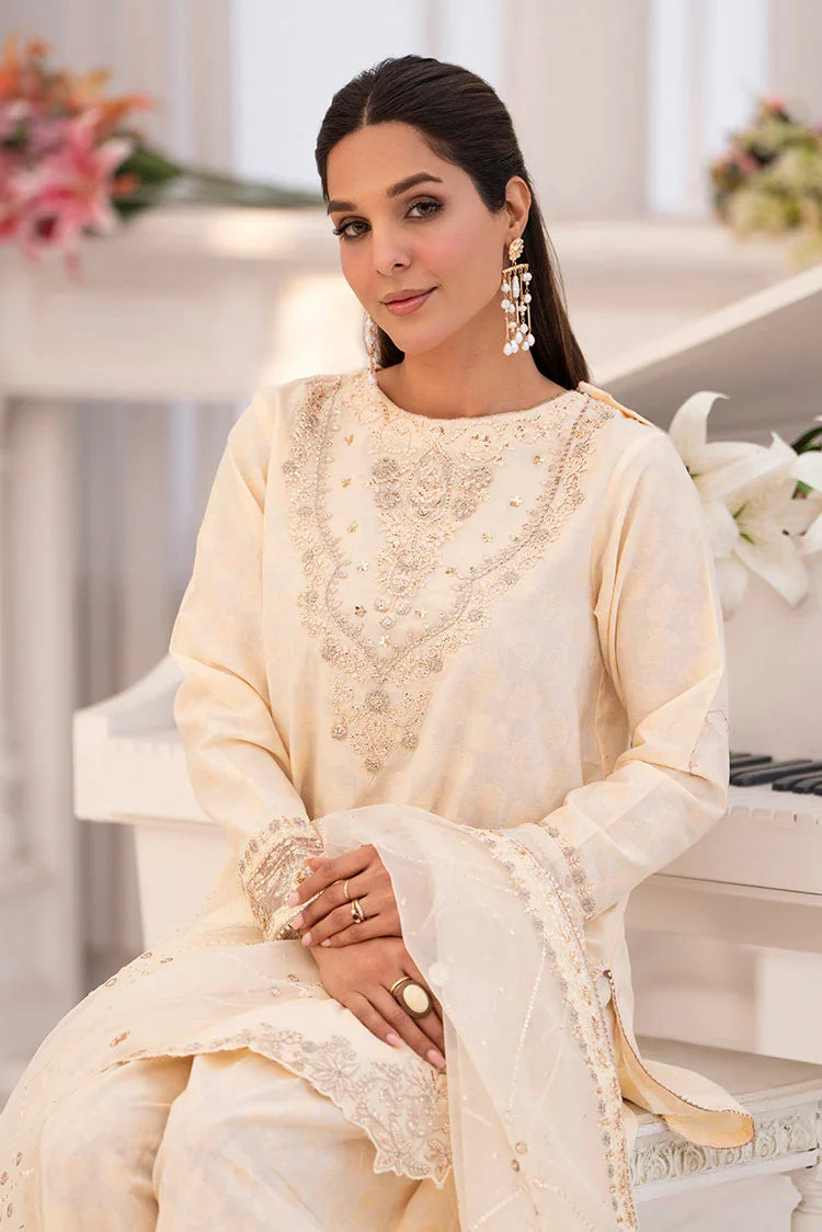 3-PC Stitched Embroidered Suit