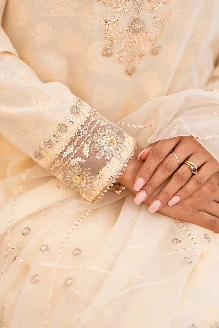 3-PC Stitched Embroidered Suit