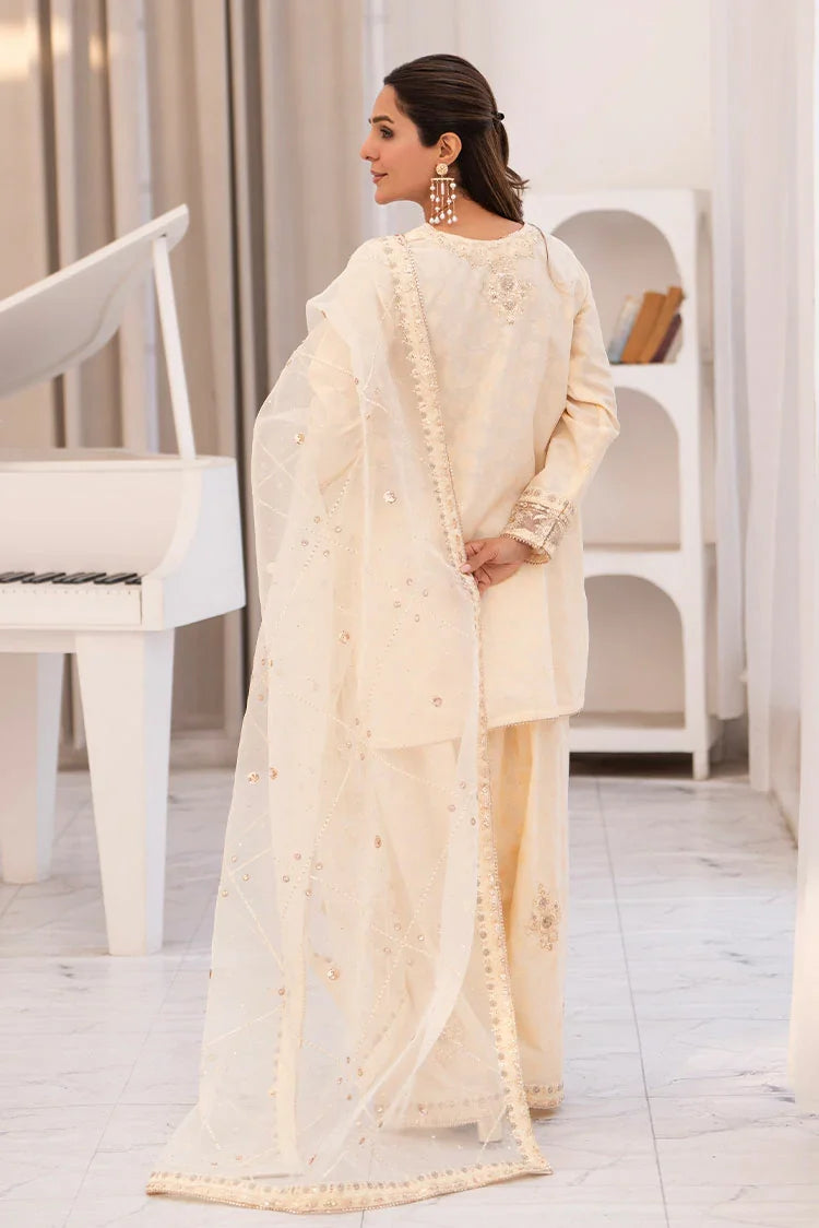 3-PC Stitched Embroidered Suit