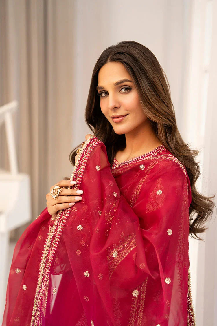 3-PC Stitched Embroidered Suit