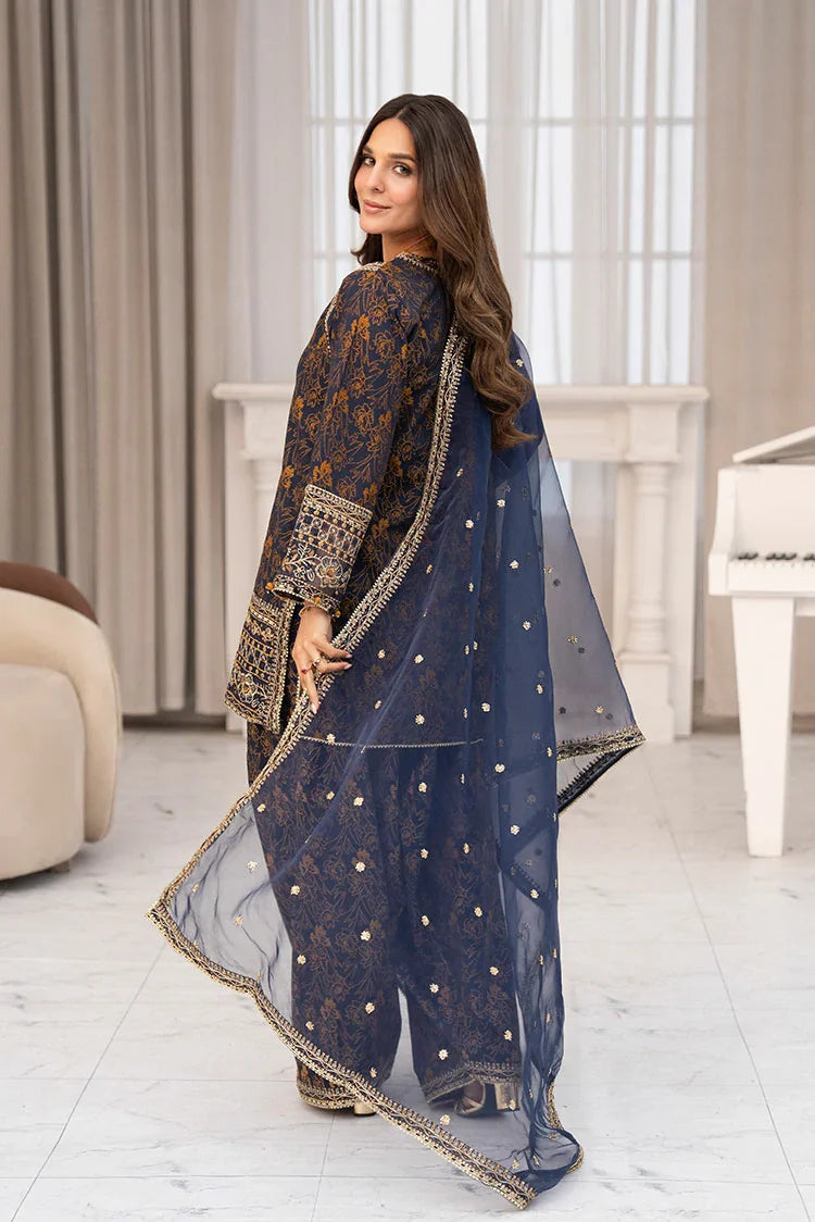 3-PC Stitched Embroidered Suit