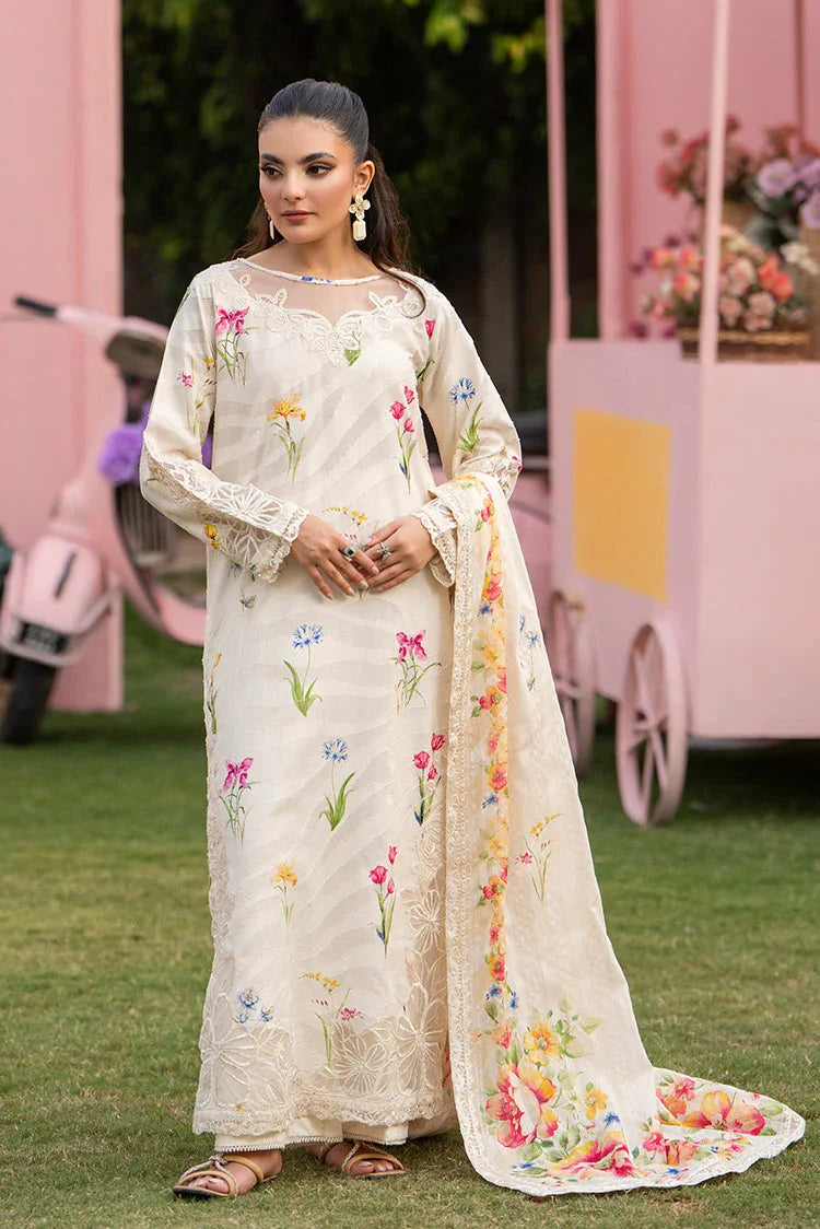 3-PC Stitched Embroidered Suit
