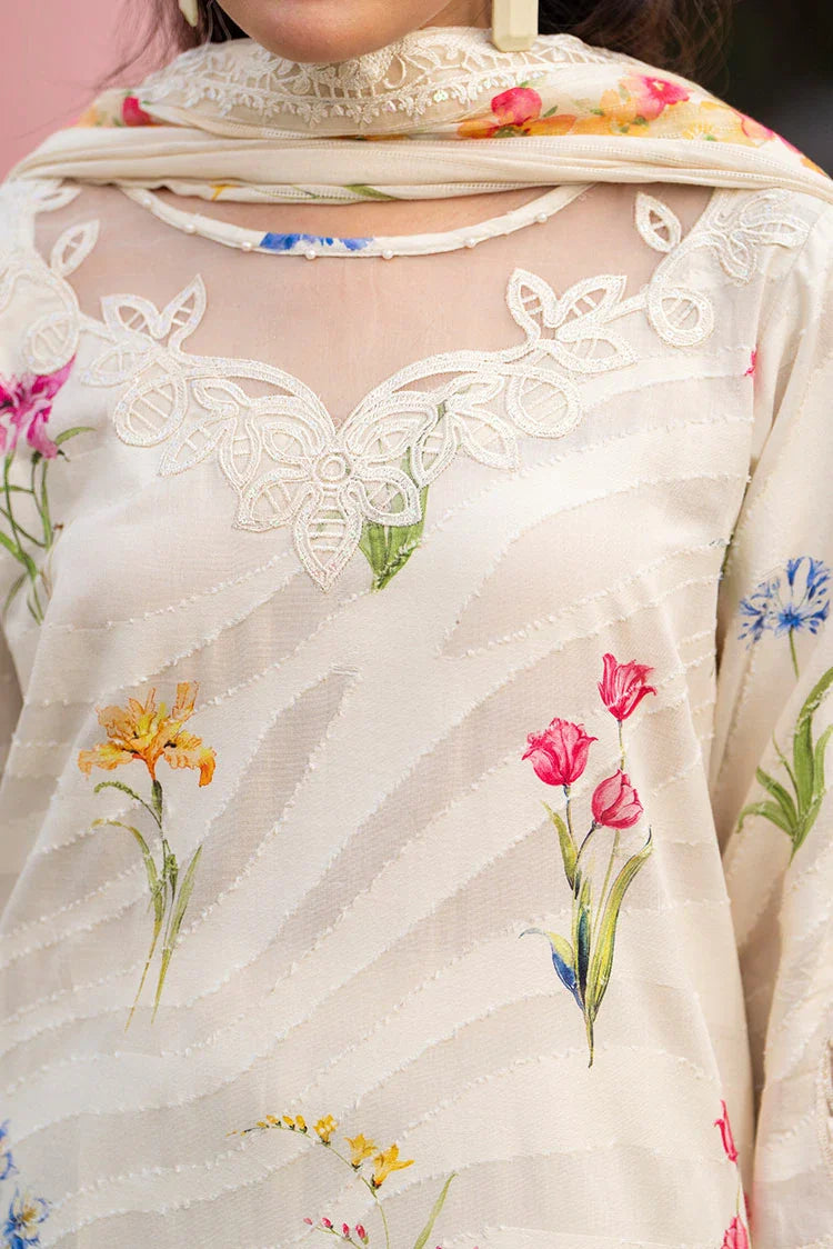 3-PC Stitched Embroidered Suit