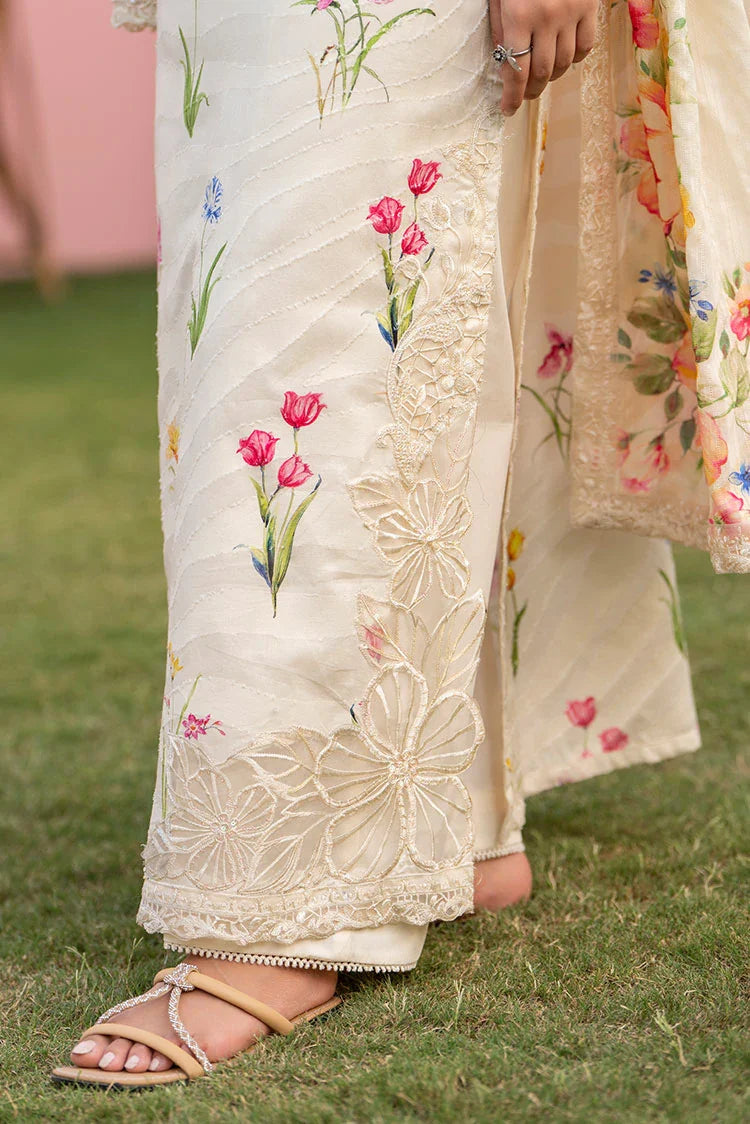 3-PC Stitched Embroidered Suit