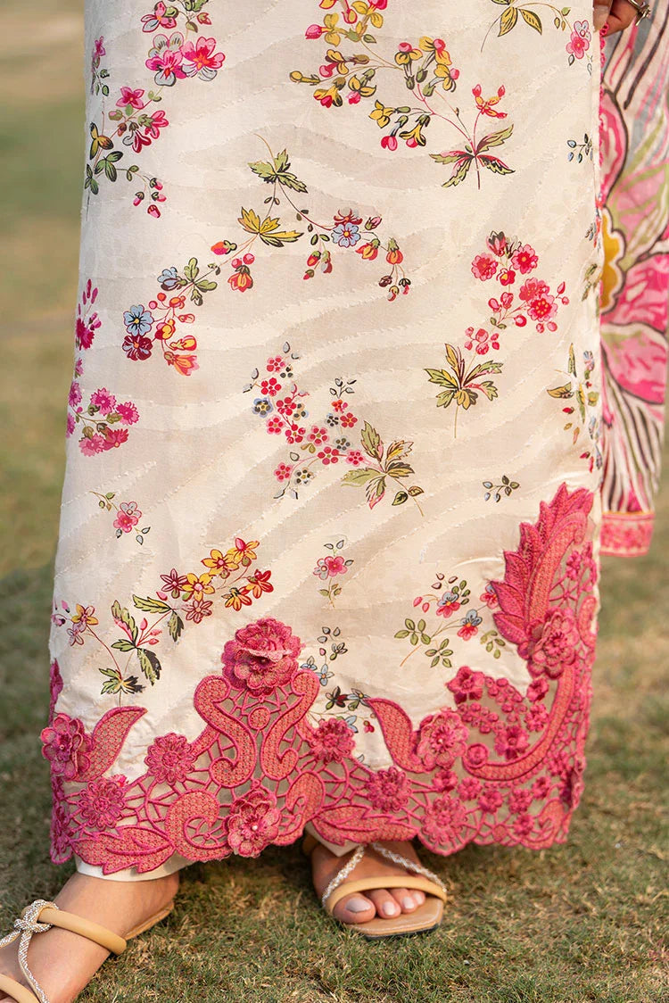 3-PC Stitched Embroidered Suit