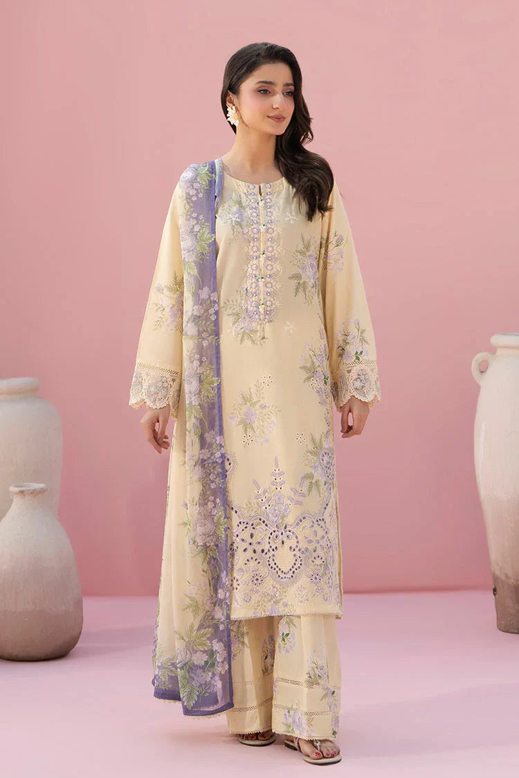 3-PC Stitched Embroidered Suit