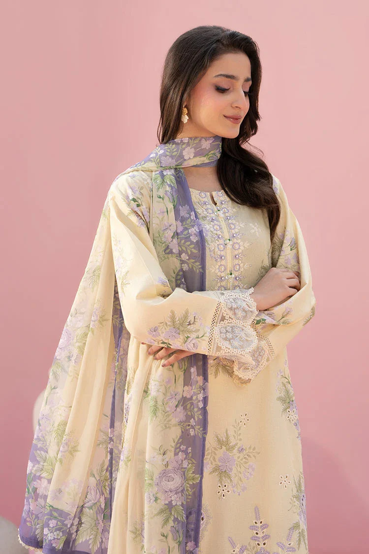 3-PC Stitched Embroidered Suit
