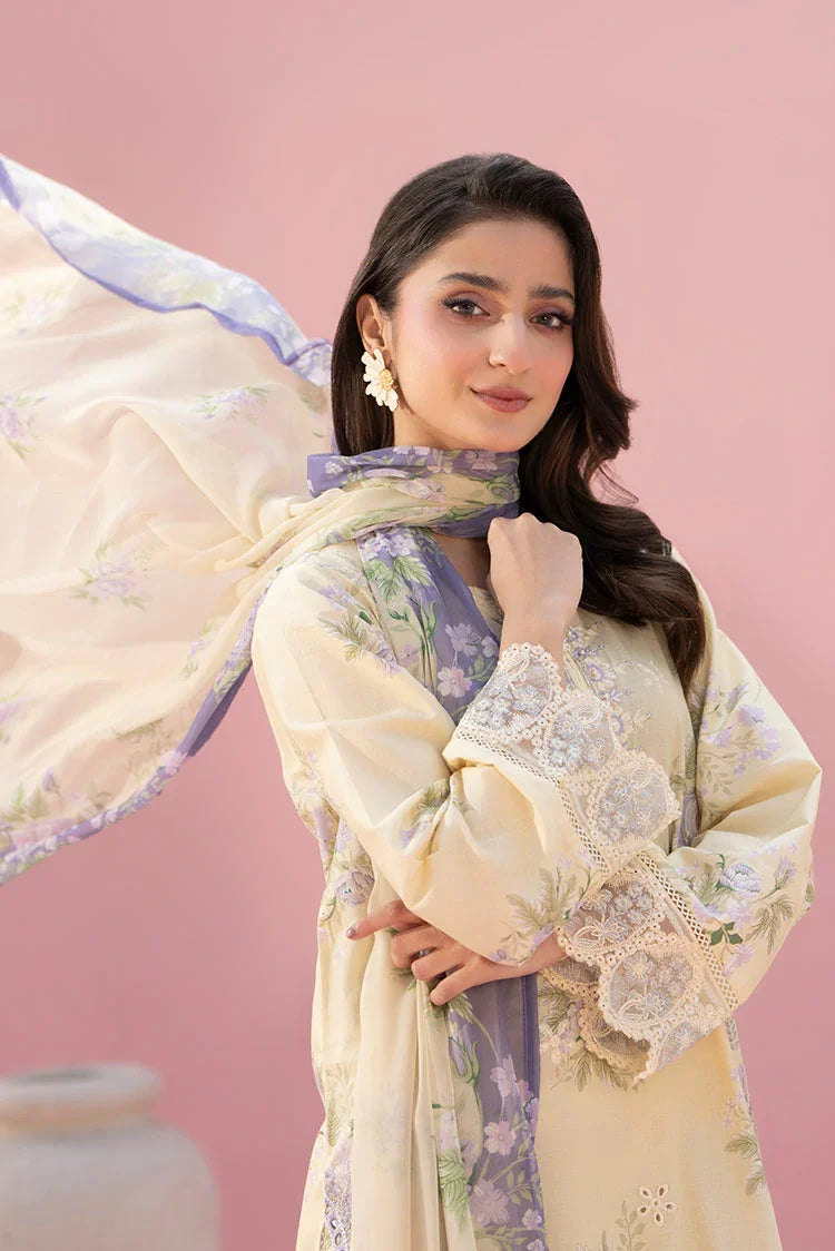 3-PC Stitched Embroidered Suit