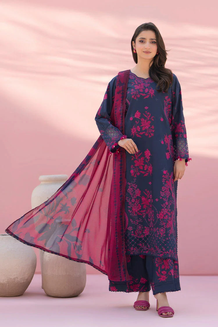 3-PC Stitched Embroidered Suit