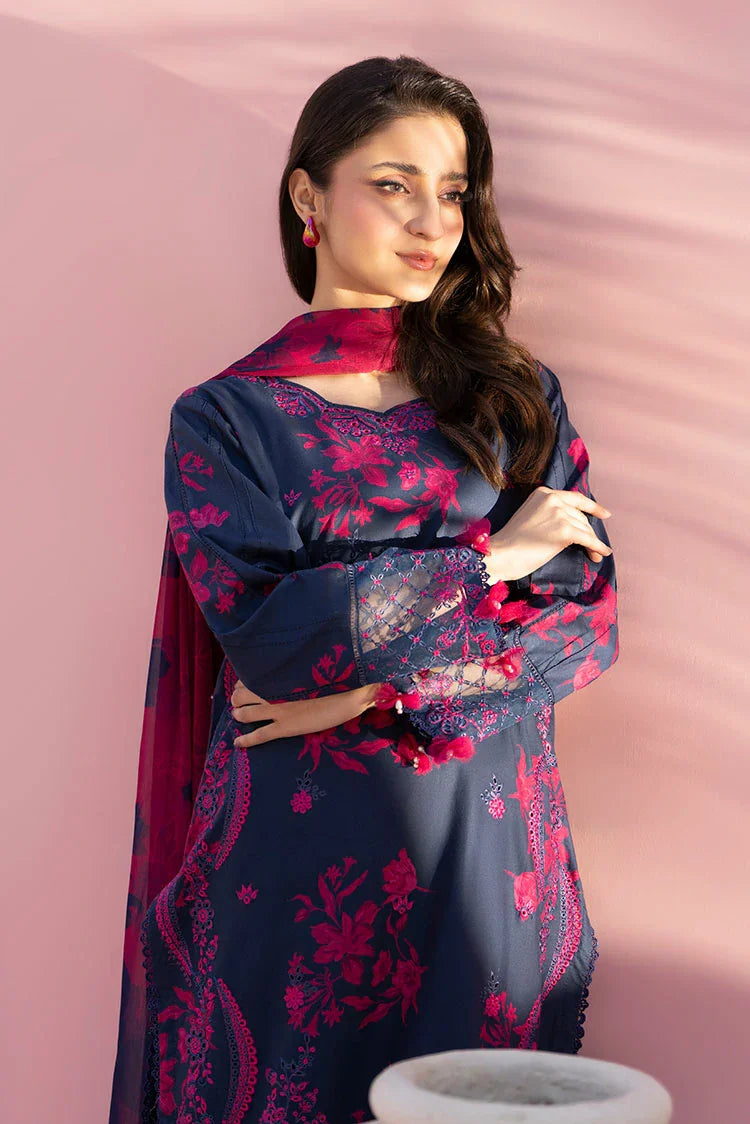 3-PC Stitched Embroidered Suit