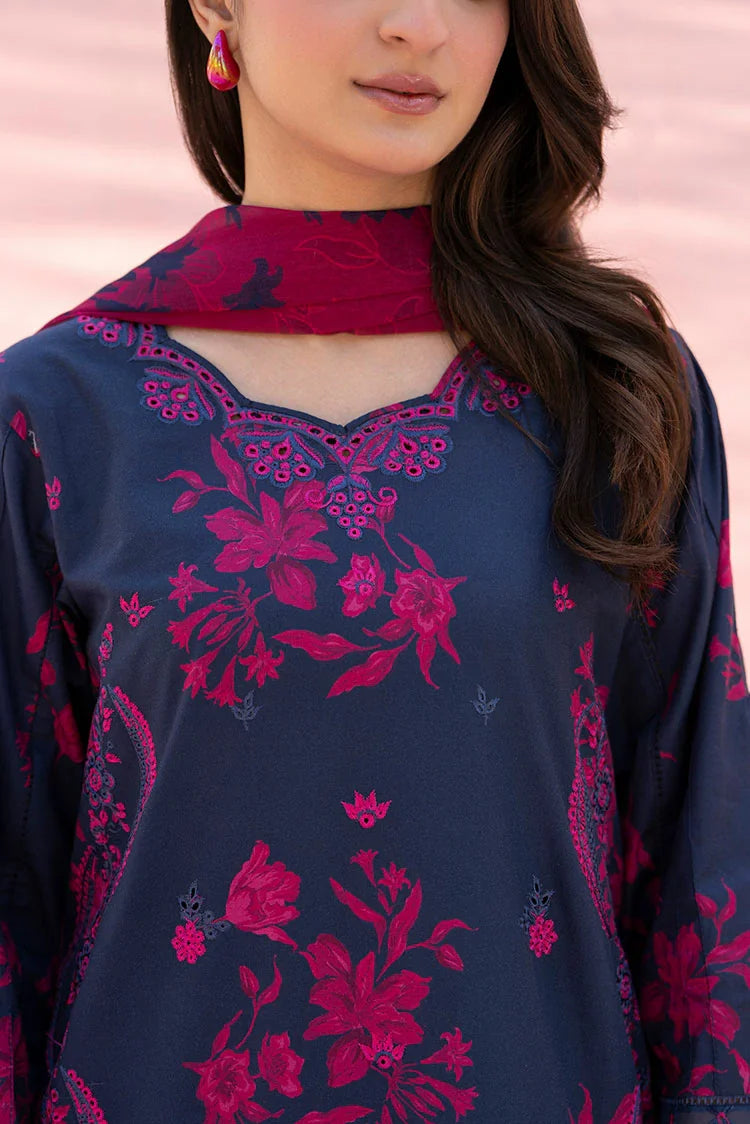 3-PC Stitched Embroidered Suit