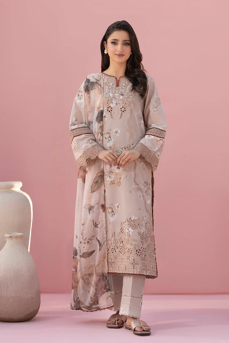 3-PC Stitched Embroidered Suit