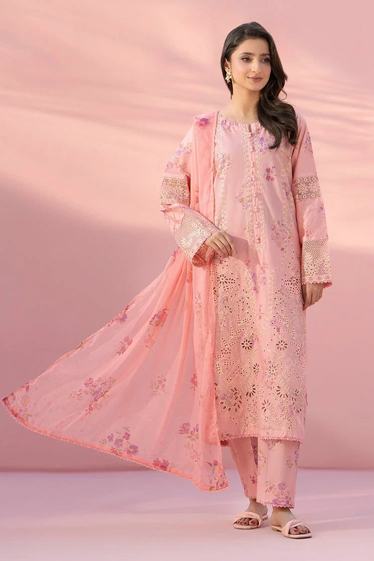3-PC Stitched Embroidered Suit