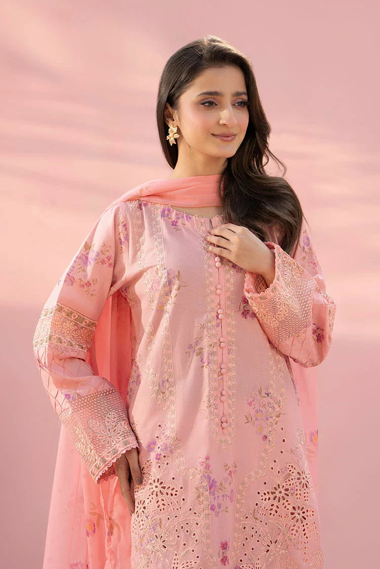 3-PC Stitched Embroidered Suit