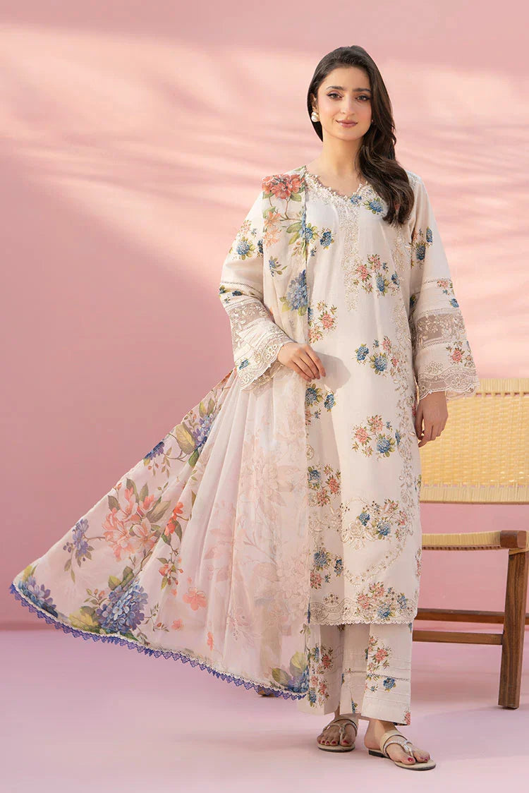 3-PC Stitched Embroidered Suit