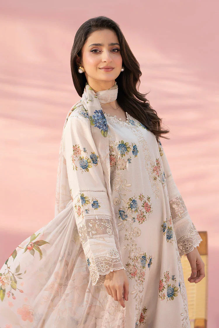 3-PC Stitched Embroidered Suit
