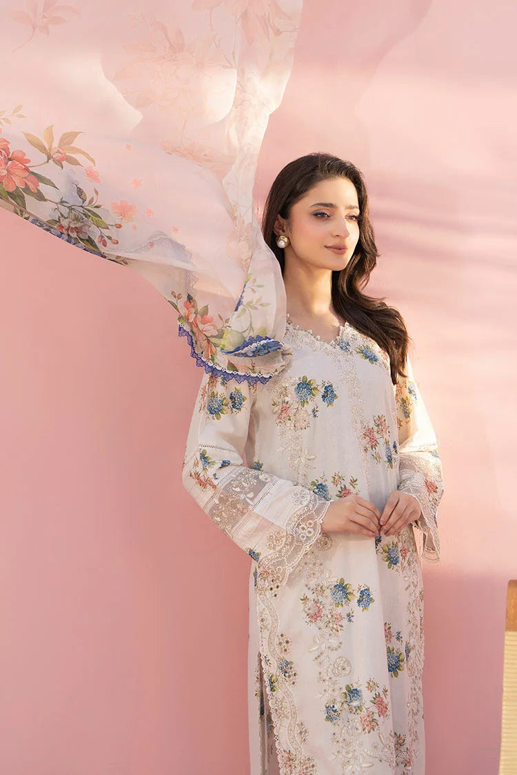 3-PC Stitched Embroidered Suit