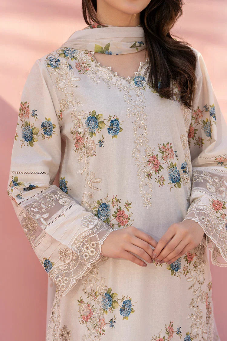 3-PC Stitched Embroidered Suit