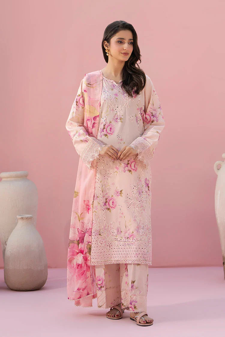 3-PC Stitched Embroidered Suit