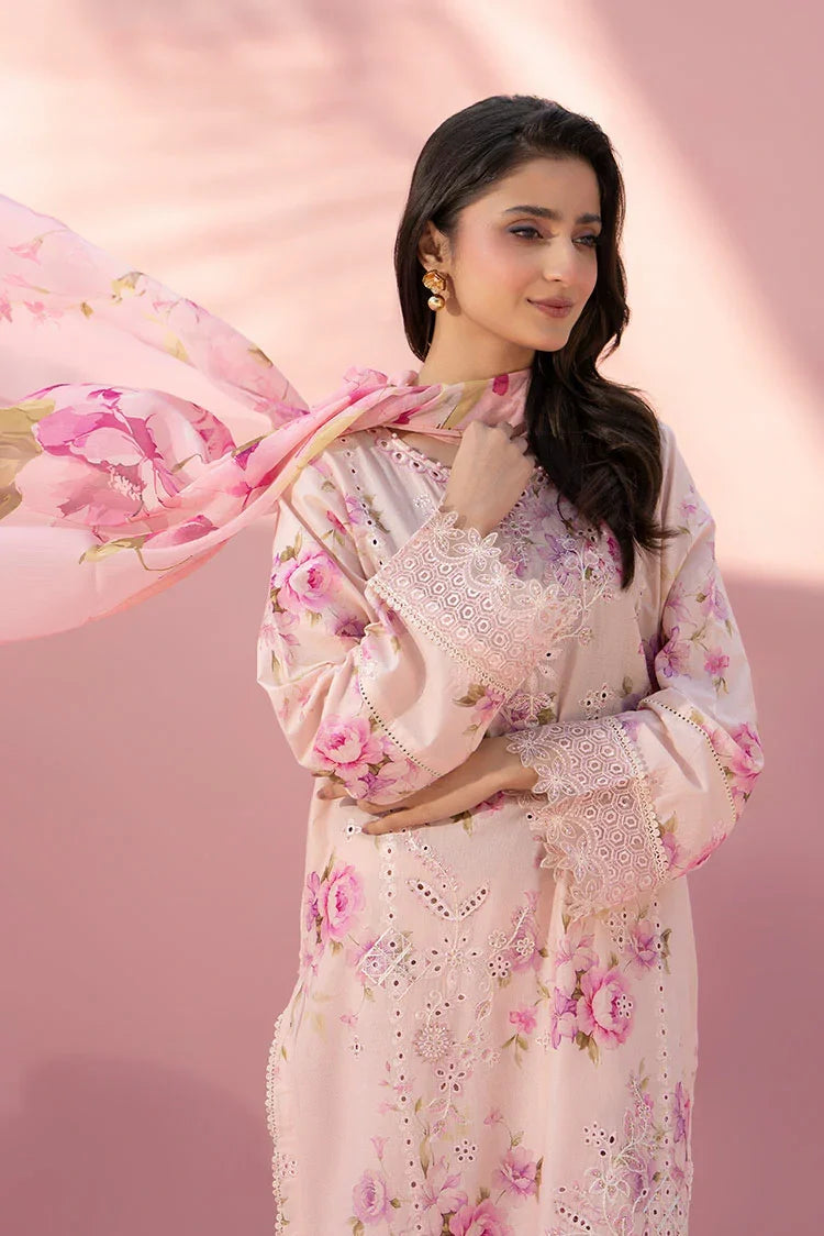 3-PC Stitched Embroidered Suit