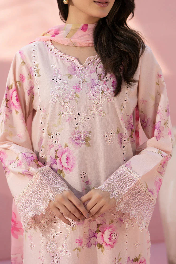 3-PC Stitched Embroidered Suit